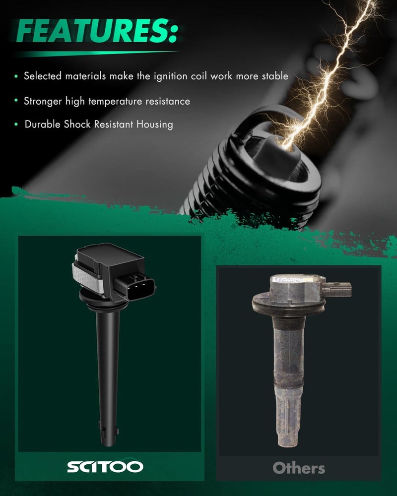 SCITOO 2 PCS UF591 5C1621 E1091 ignition coil,for Nissan Sentra 2.0L 2007 2008 2009 2010 2011 2012 - Image 2